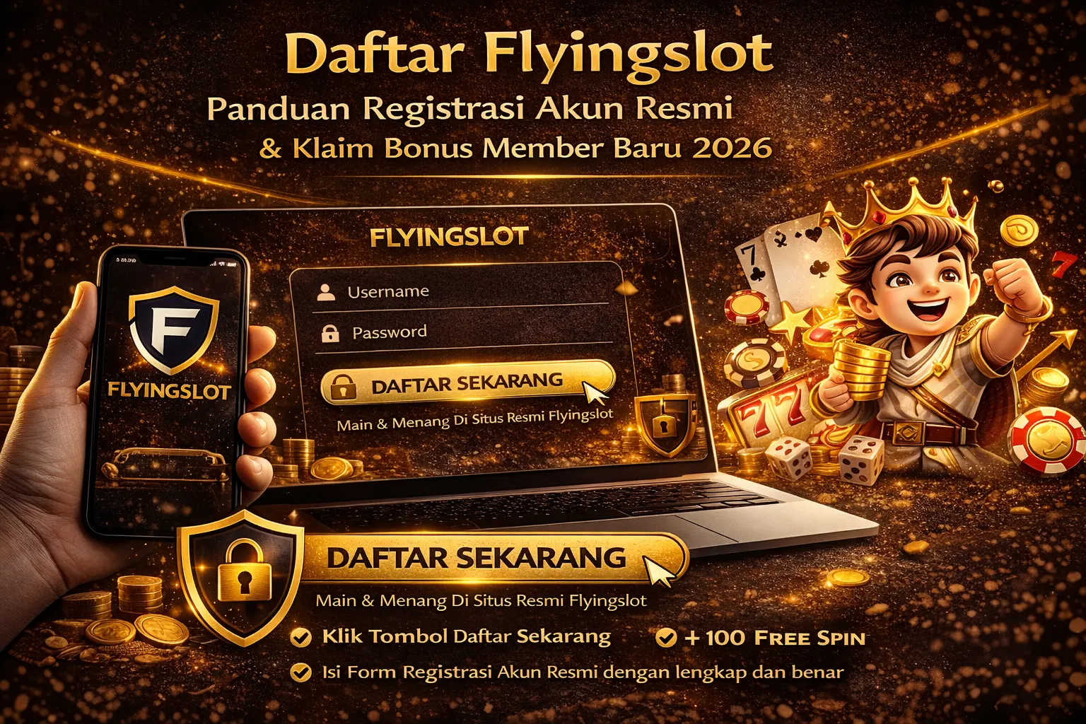 Panduan daftar Flyingslot resmi – klaim bonus member baru 100% 2026